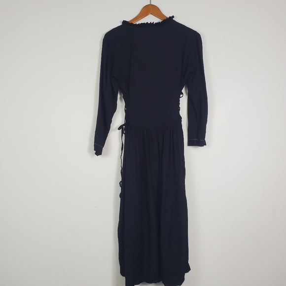 VINTAGE Embroidered Dark Cottagecore Midi Dress - Picture 9 of 9